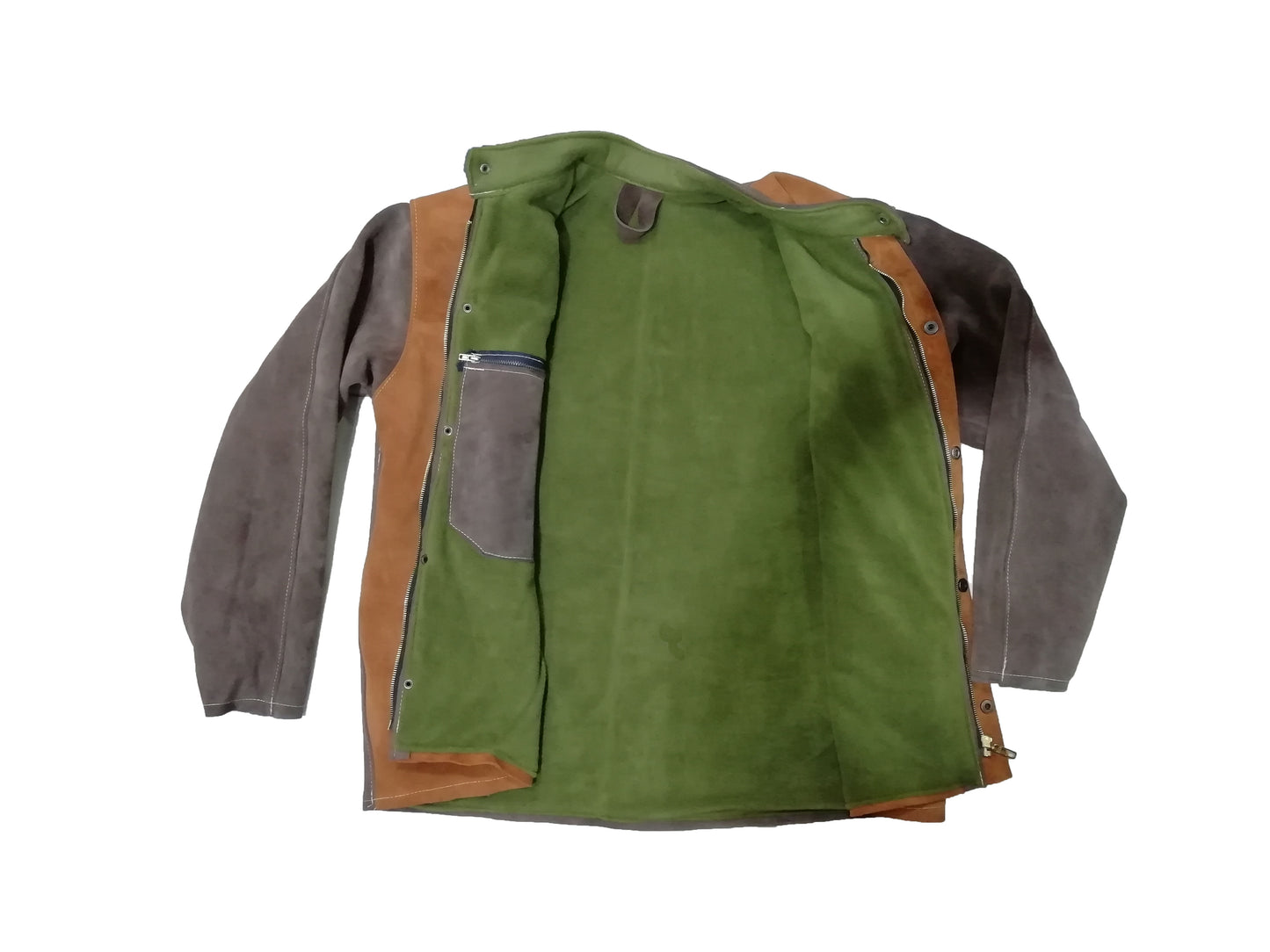 WELDING JACKET 100% LEATHER - HEAT RESISTANT - CUSTOM MADE