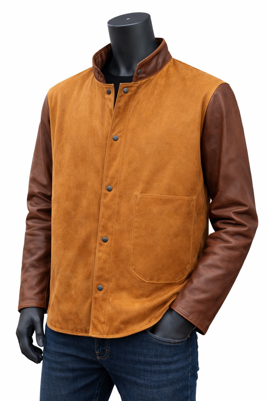 DERİ KAYNAKCI CEKETİ -İŞ CEKETİ -  İNCE %100 DERİ