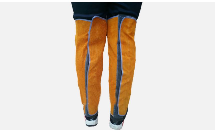 LONG TYPE LEATHER WELDER FOOT AND LEG PROTECTOR - HEAT AND SPARK RESISTANT