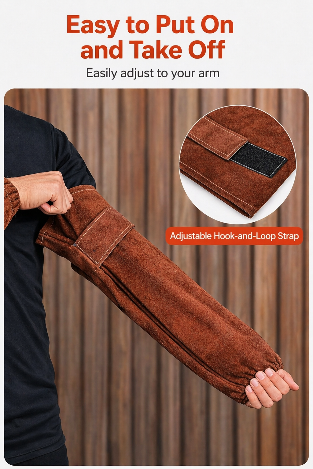 LEATHER WELDER ARM SLEEVES – HEAT AND SPARK RESISTANT