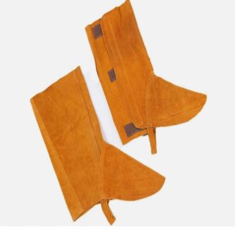 🟤 Süet Deri Isıya Dayanıklı İş Bot Kılıfı -Tozluk