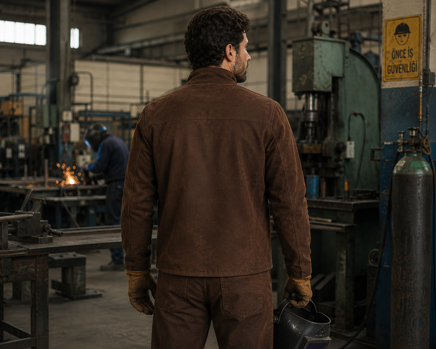 SCHWEISSERJACKE AUS 100% LEDER