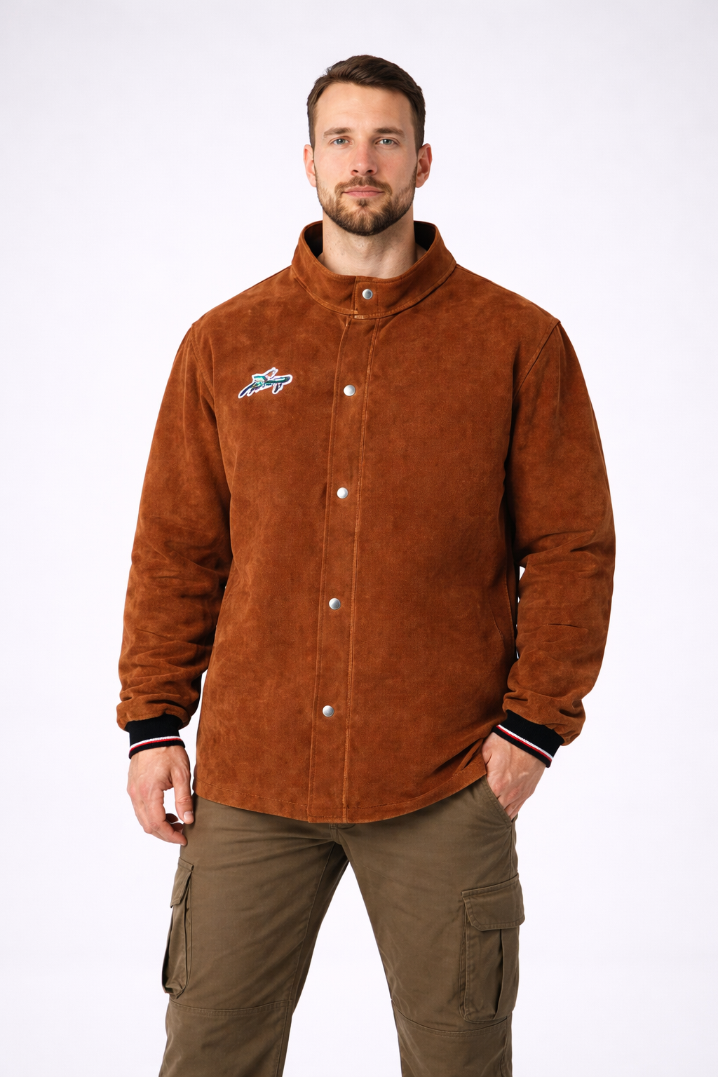 WELDING JACKET 100% LEATHER - HEAT RESISTANT - CUSTOM MADE