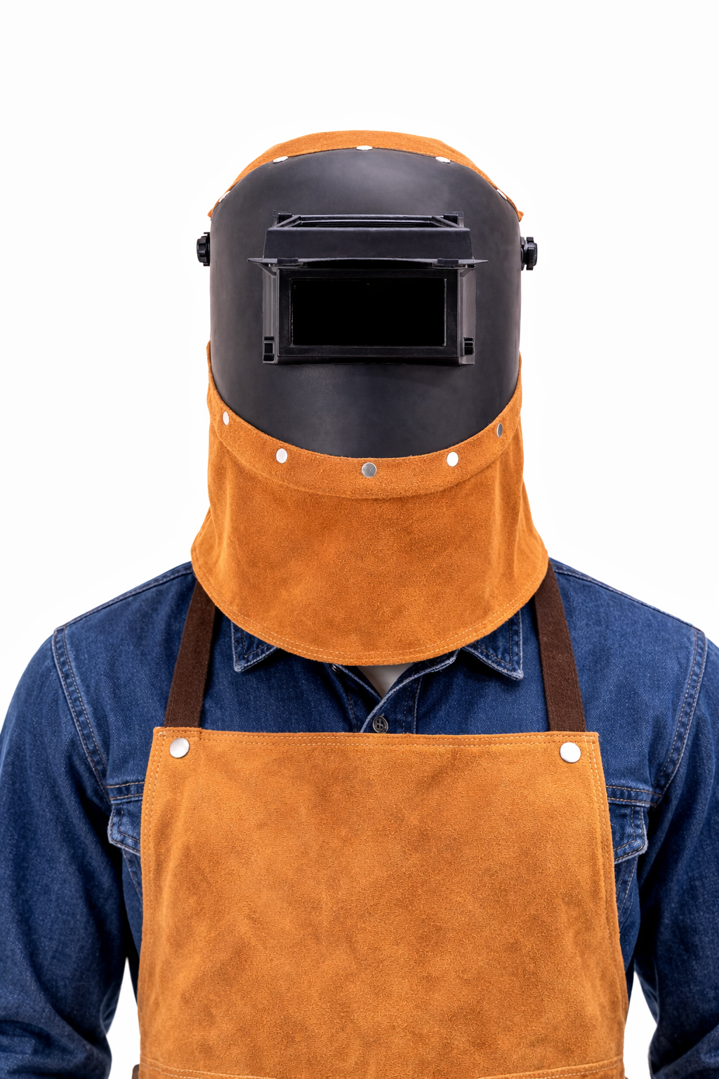 Dar cam kaynakçı maskesi -5*11 cm(Ense ve boyun korumalı)