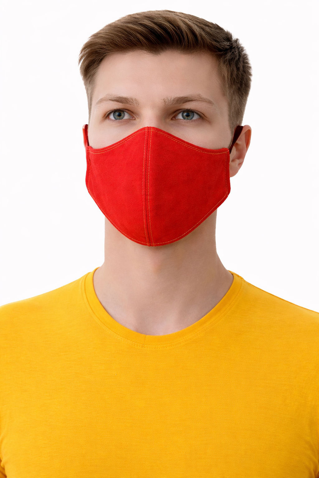 Kırmızı Kumaş Yüz Maskesi