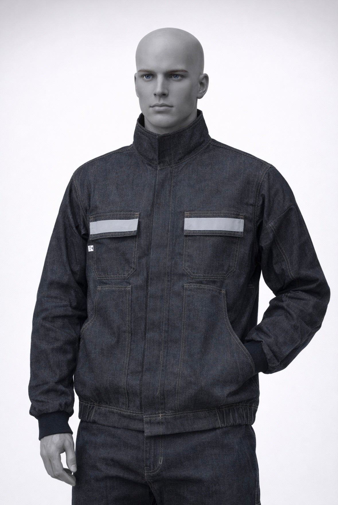 REFLEKTIERENDE DENIM-ARBEITSJACKE