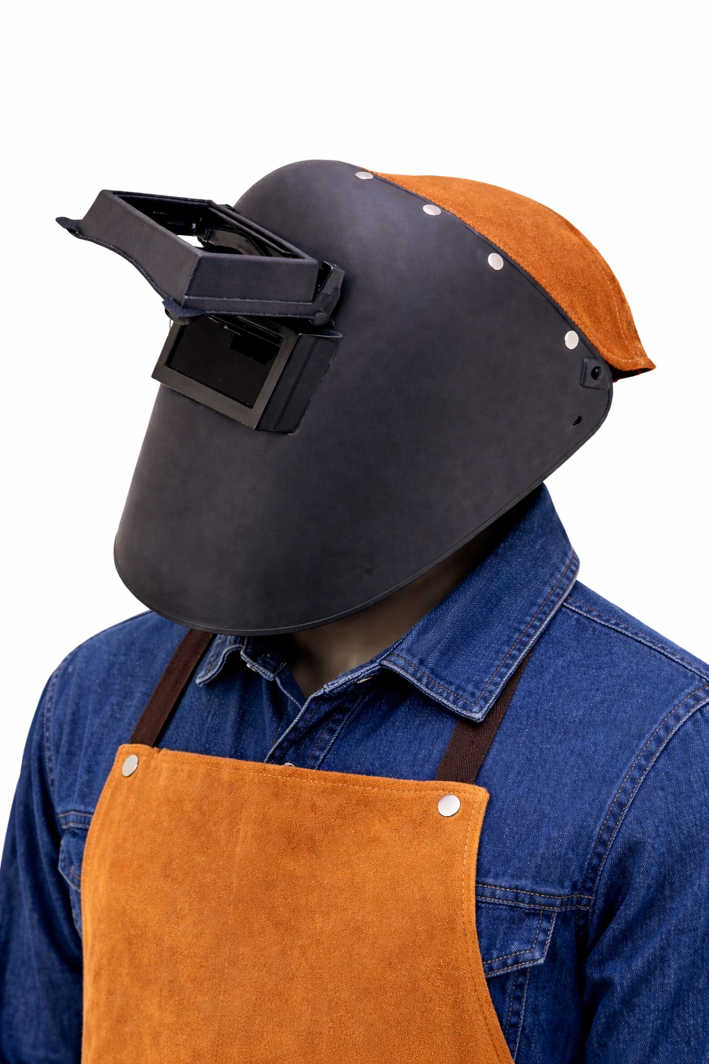 Kaynakçı Maskesi -5*11 cm Cam +deri ense koruma