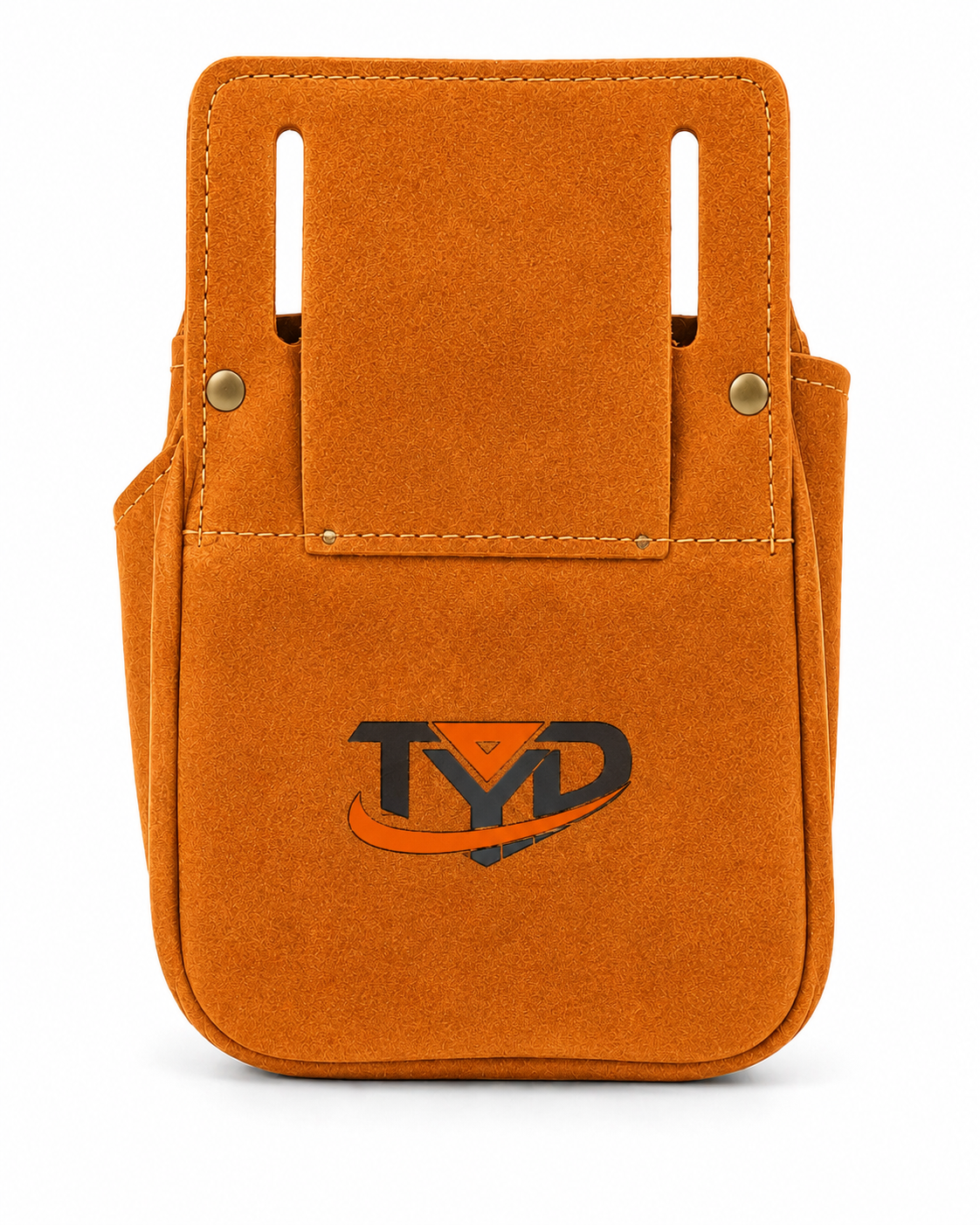 Genuine Leather Multi-Pocket Tool Bag – Belt Type for Workers, Carpenters, Electricians, and Construction Masters