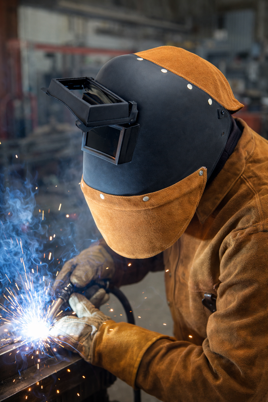 DAR CAM KAYNAKÇI MASKESİ -5*11 CM (Ense ve boyun korumalı)